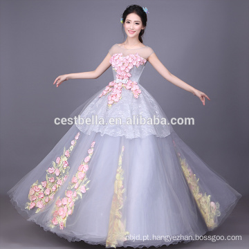 Custom Made Colored Ball Gown Ruffled Quinceanera Vestidos cinza Vestidos